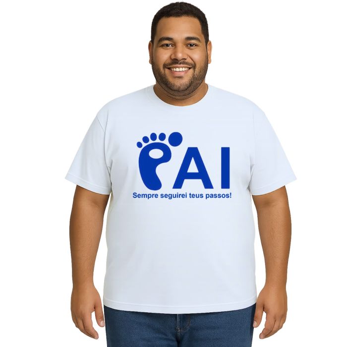Camiseta Pai Seguirei Teus Passos Personalizada