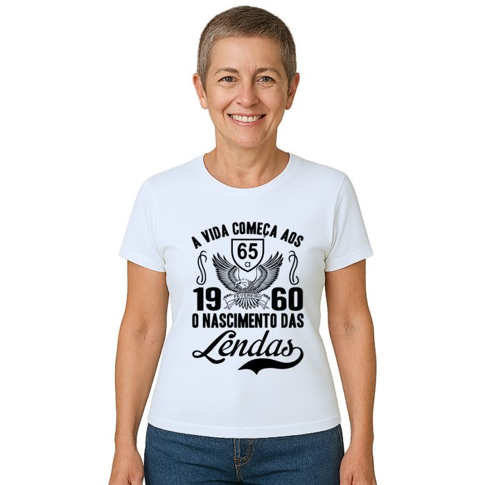 Camiseta 1960 Nascimento Das Lendas Personalizada