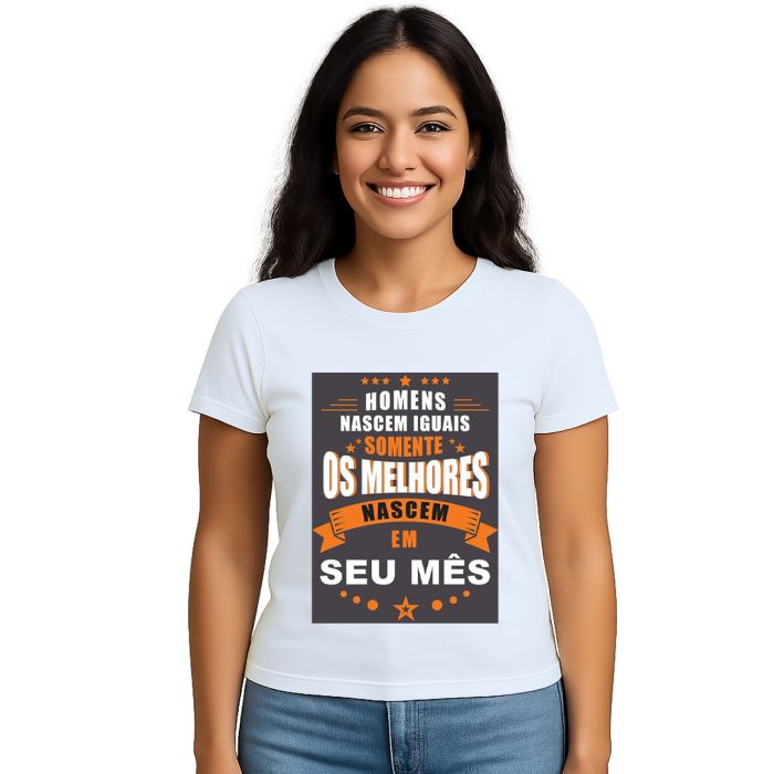 Camiseta Melhores Homens Nascem Em Personalizada
