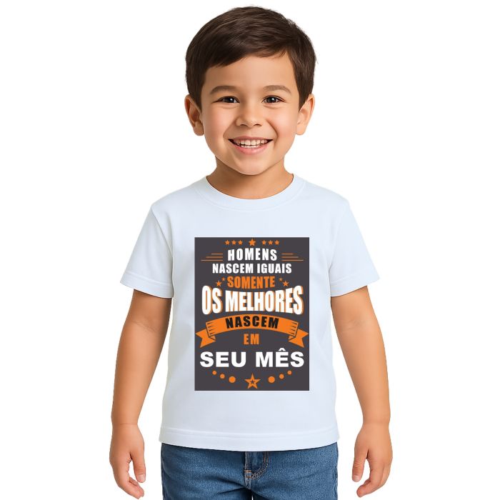 Camiseta Melhores Homens Nascem Em Personalizada