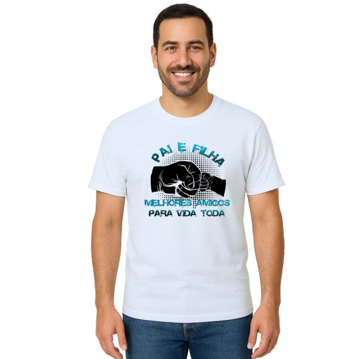 Camiseta Pai E Filha Melhores Amigos Personalizada