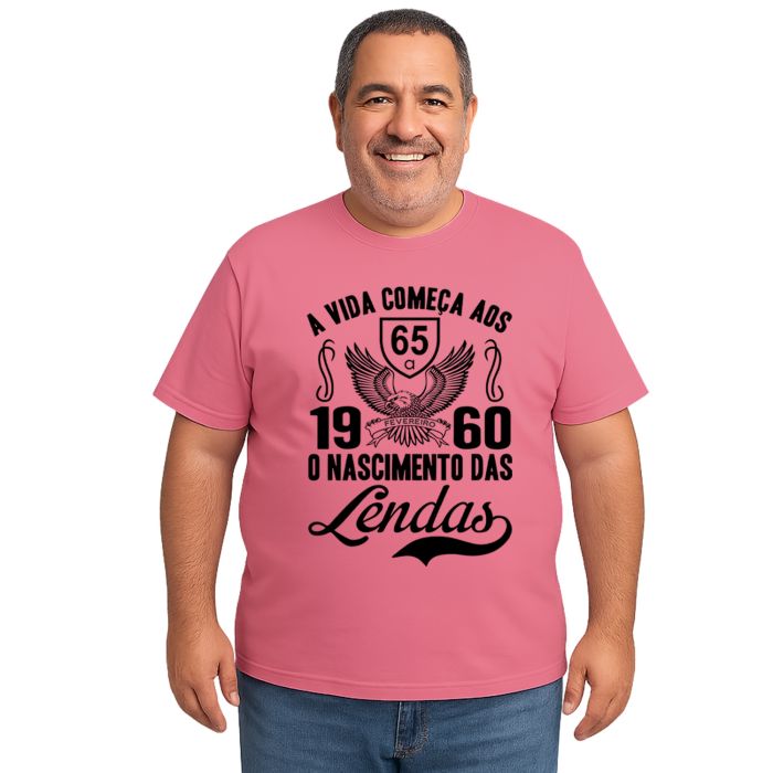 Camiseta 1960 Nascimento Das Lendas Personalizada