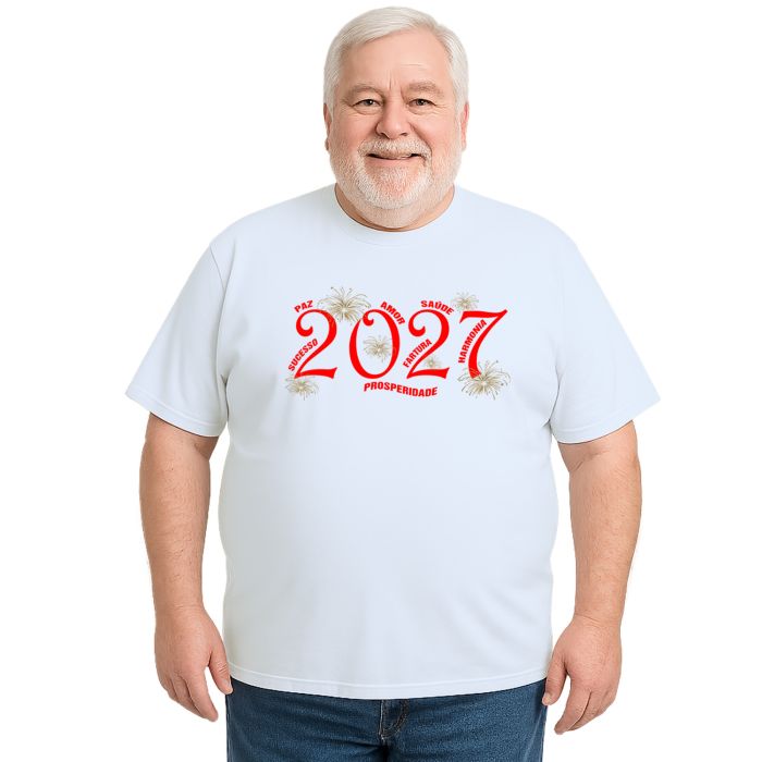 Camiseta Feliz Ano Novo Frases Réveillon Personalizada