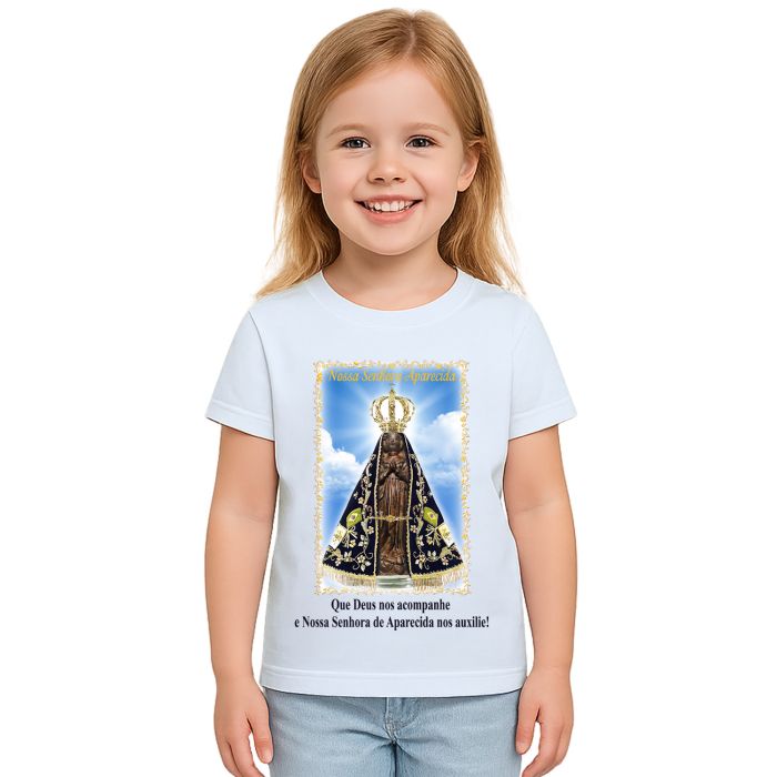 Camiseta Nossa Senhora Aparecida Auxilie Personalizada