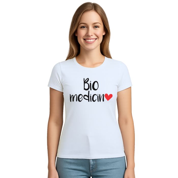 Camiseta Biomedicina Coração Universitária Personalizada