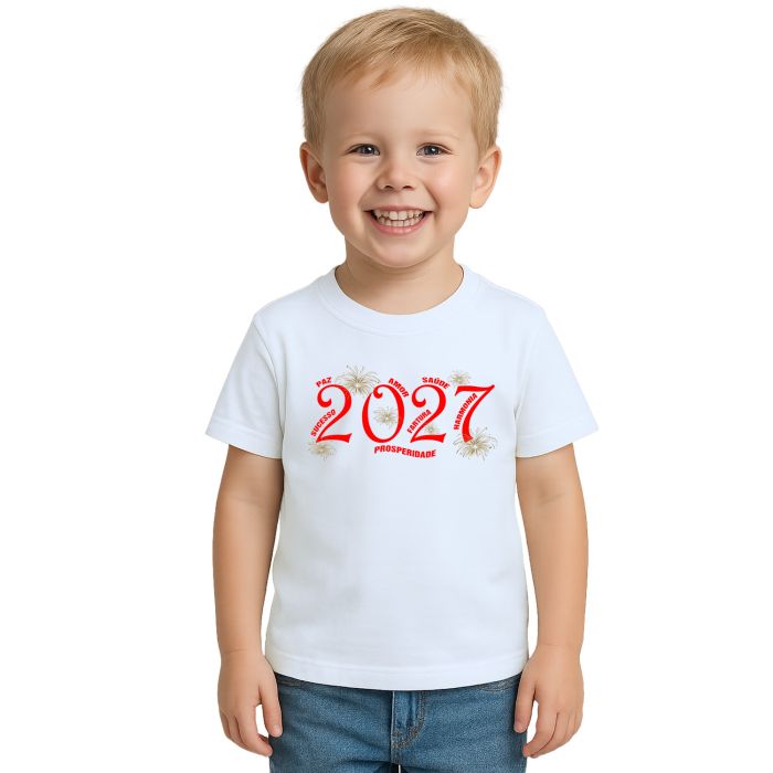 Camiseta Feliz Ano Novo Frases Réveillon Personalizada