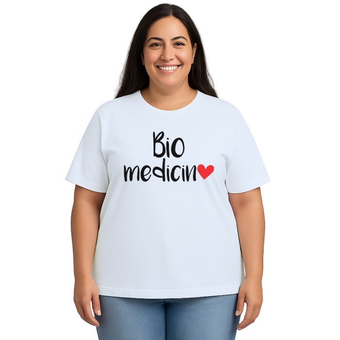 Camiseta Biomedicina Coração Universitária Personalizada