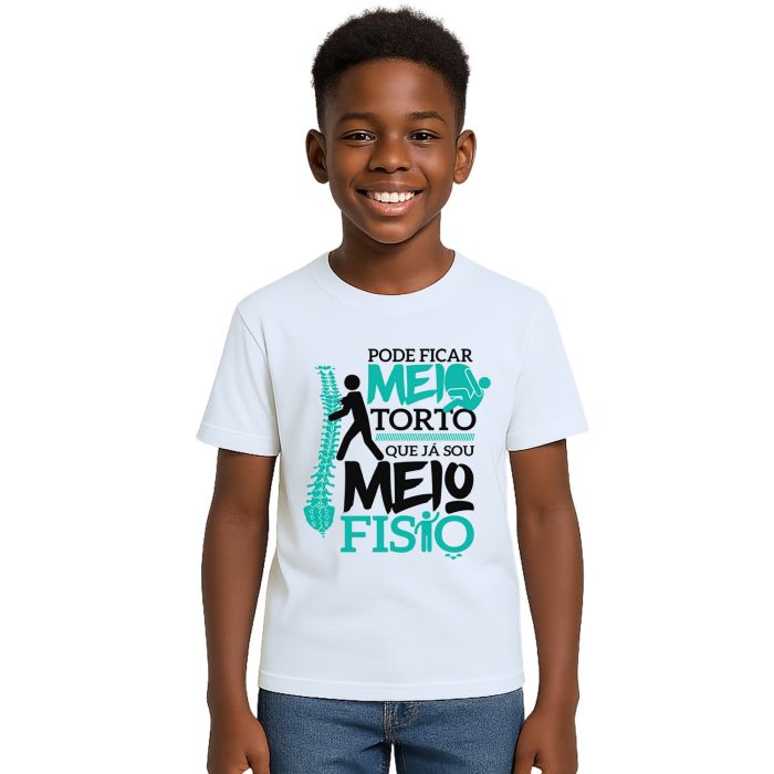 Camiseta Fisioterapia Meio Torto Estampa Personalizada