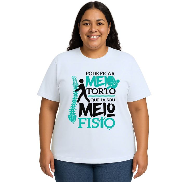 Camiseta Fisioterapia Meio Torto Estampa Personalizada
