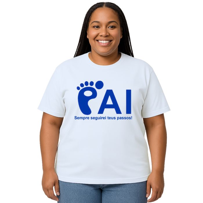 Camiseta Pai Seguirei Teus Passos Personalizada