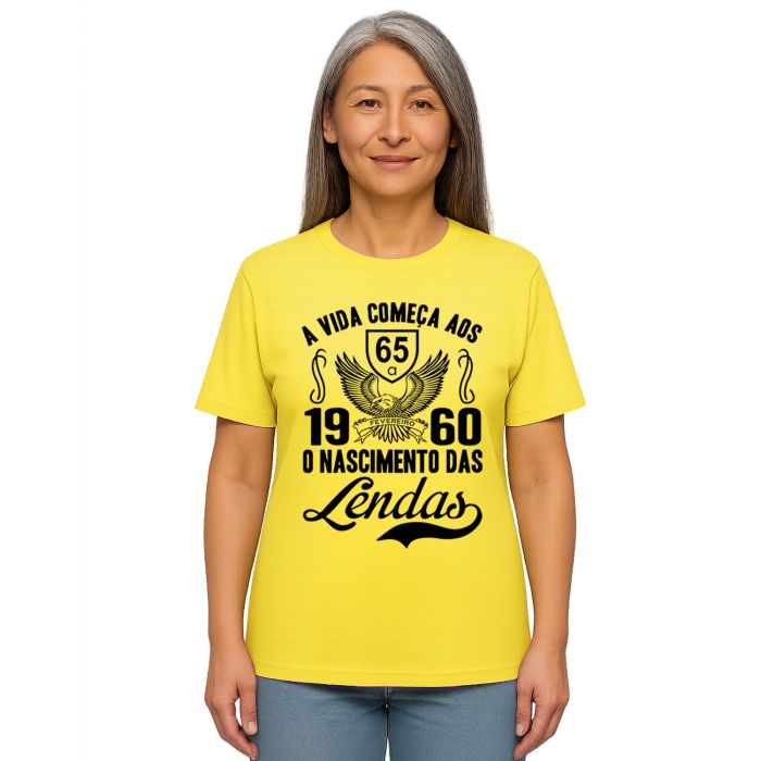 Camiseta 1960 Nascimento Das Lendas Personalizada