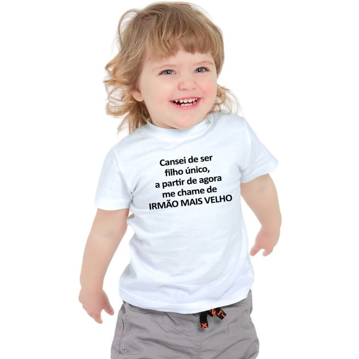 Camiseta Irmão Mais Velho Estampa Personalizada