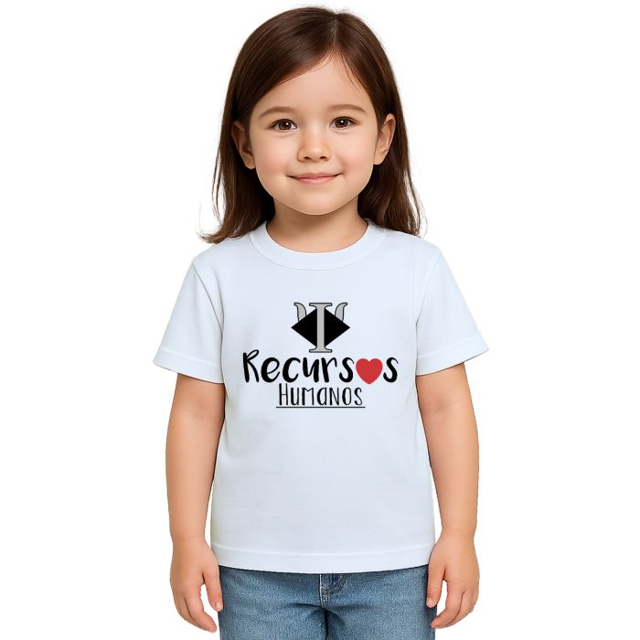 Camiseta Recursos Humanos Coração Personalizada