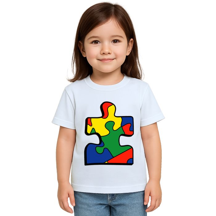 Camiseta Peça Quebra Cabeça Autismo Autista Personalizada