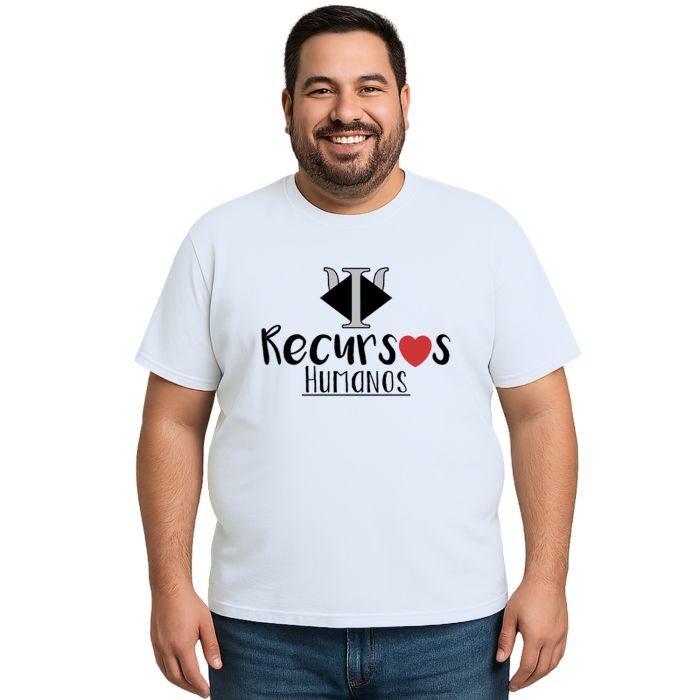 Camiseta Recursos Humanos Coração Personalizada