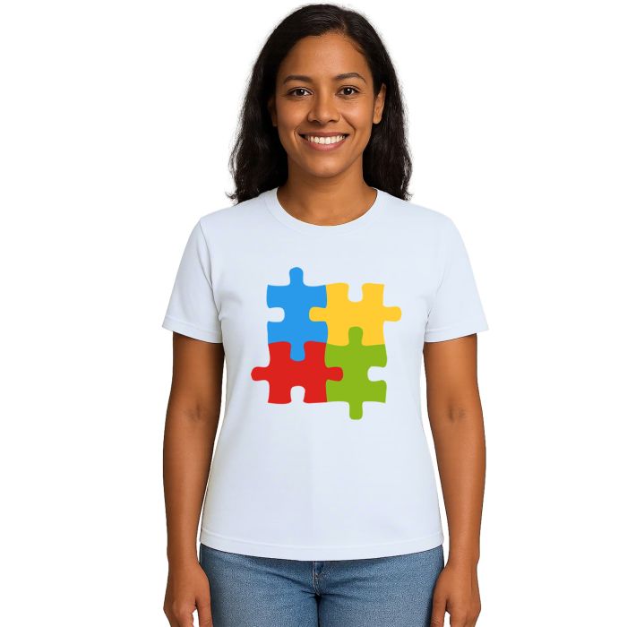 Camiseta Quebra Cabeça Autista Estampa Personalizada
