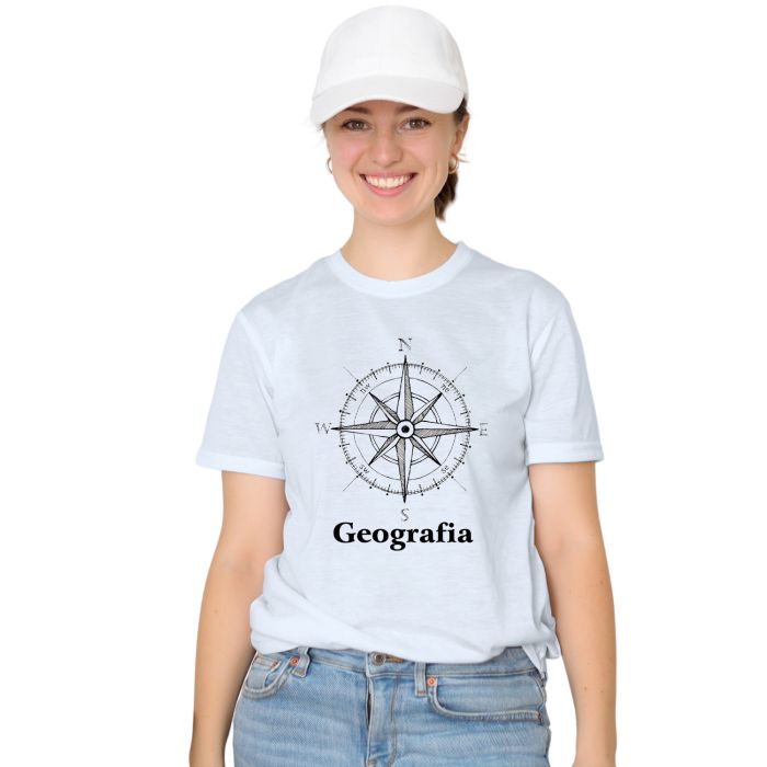 Camiseta Geografia Rosa Dos Ventos Personalizada