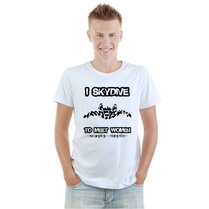 Camiseta I Skydive To Meet Women Estampa Personalizada