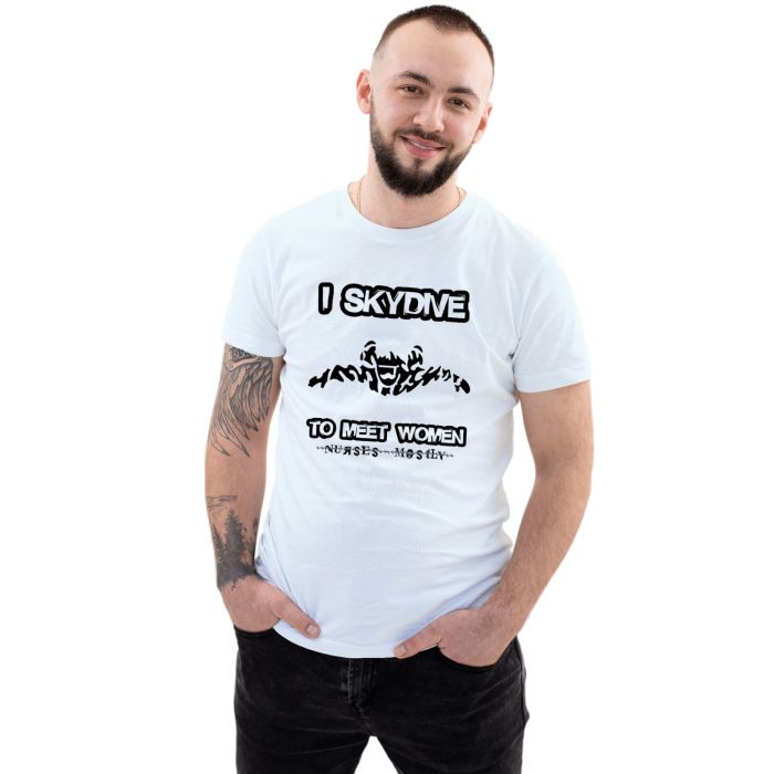 Camiseta I Skydive To Meet Women Estampa Personalizada