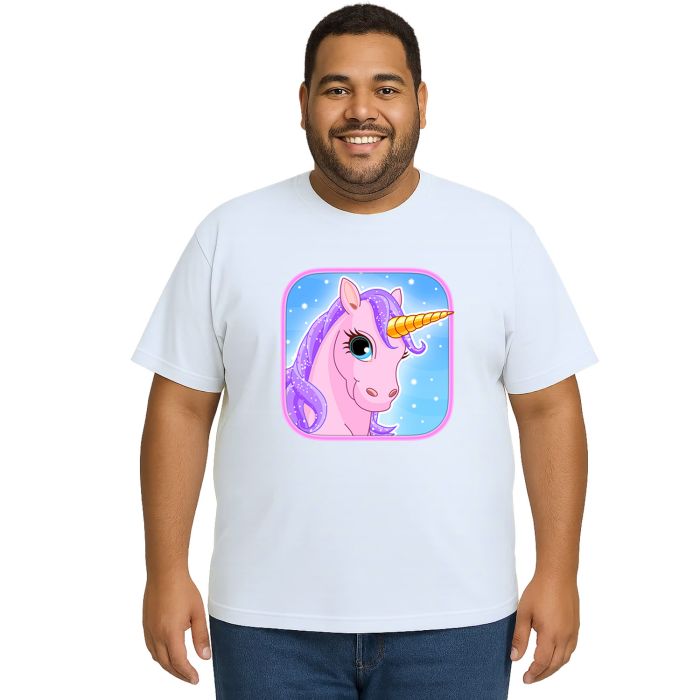 Camiseta Unicórnio Pose Licórnio Estampa Personalizada