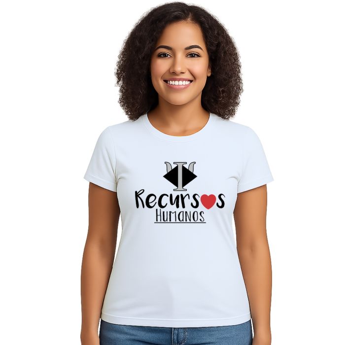 Camiseta Recursos Humanos Coração Personalizada