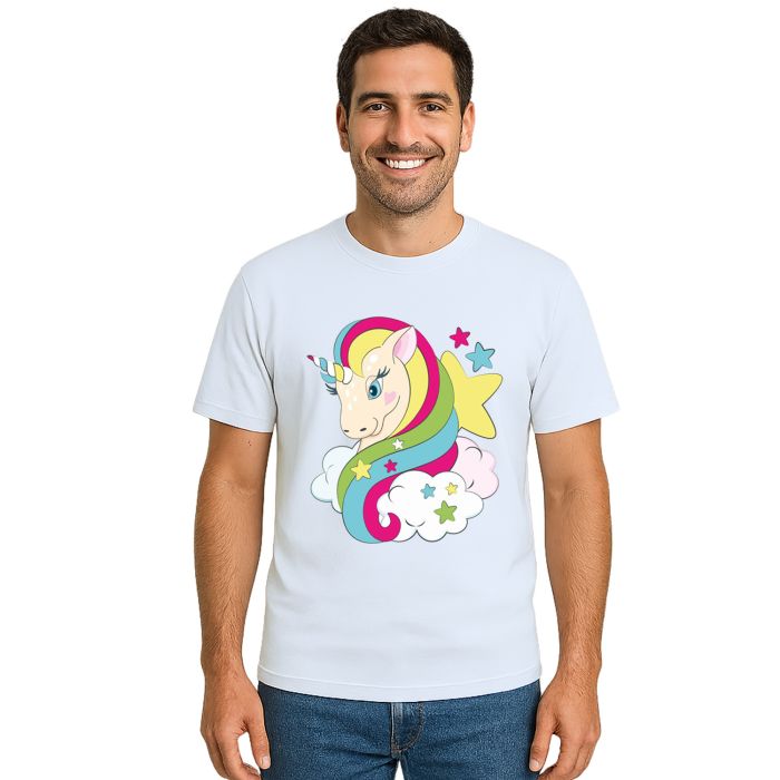 Camiseta Unicórnio Licorne Fantasia Estampa Personalizada