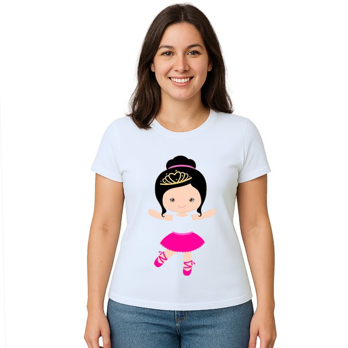 Camiseta Bailarina Balé Dança Estampa Personalizada