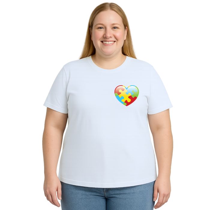 Camiseta Coração Autismo Autista Estampa Personalizada