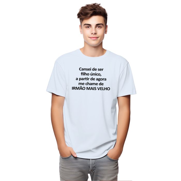 Camiseta Irmão Mais Velho Estampa Personalizada