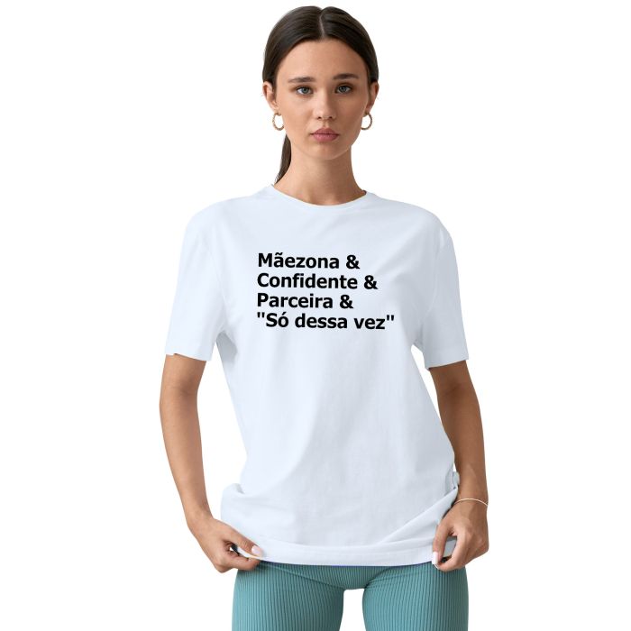 Camiseta Mãezona Confidente Parceira Personalizada