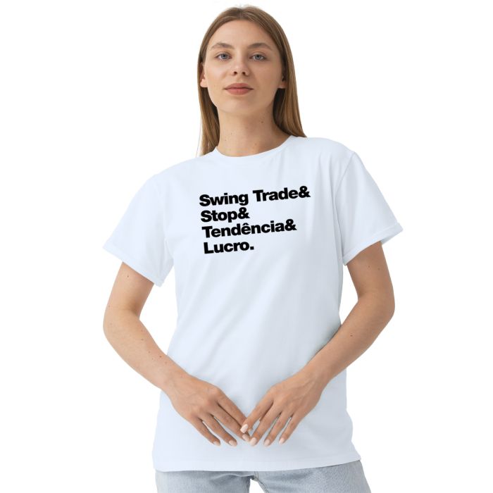 Camiseta Swing Trade Stop Tendência Lucro Personalizada