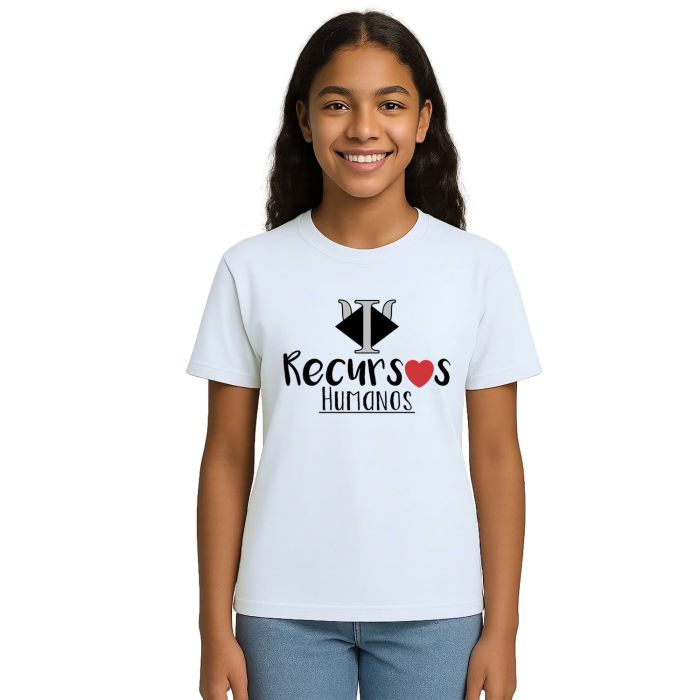 Camiseta Recursos Humanos Coração Personalizada