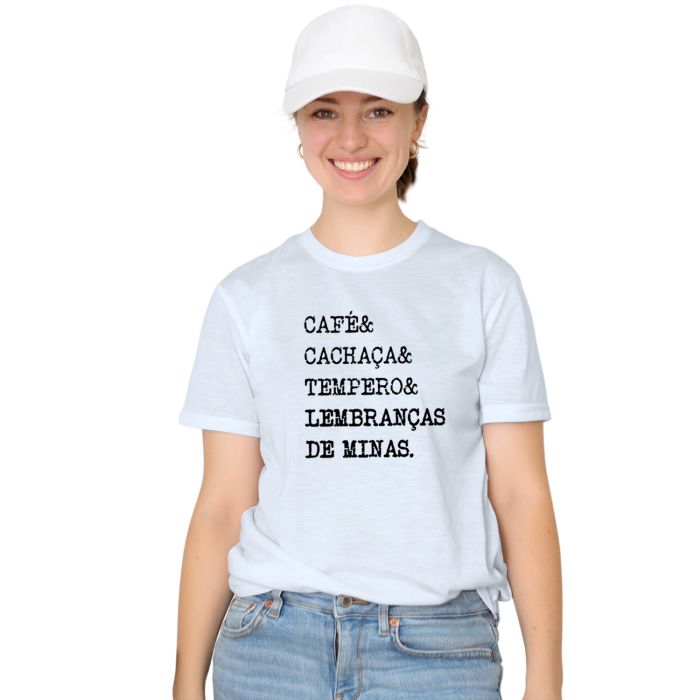 Camiseta Lembranças de Minas Turística Personalizada