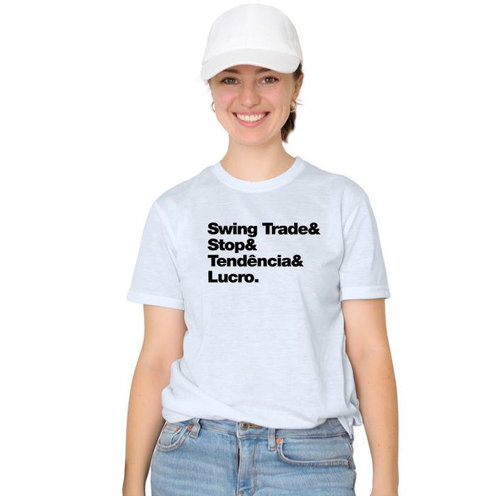 Camiseta Swing Trade Stop Tendência Lucro Personalizada