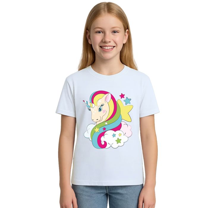 Camiseta Unicórnio Licorne Fantasia Estampa Personalizada