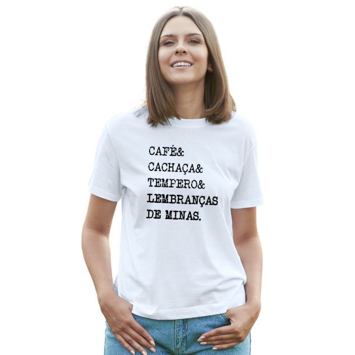 Camiseta Lembranças de Minas Turística Personalizada