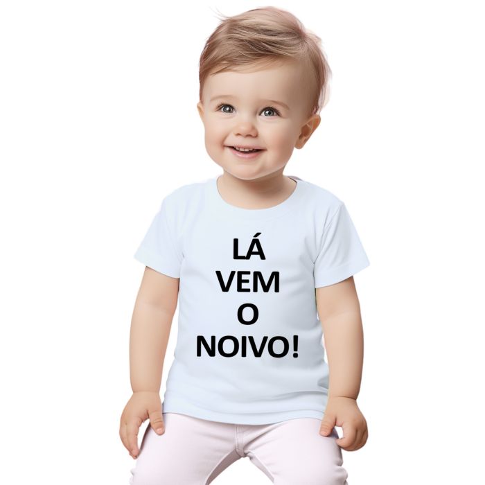 Camiseta Lá Vem O Noivo Casamento Personalizada