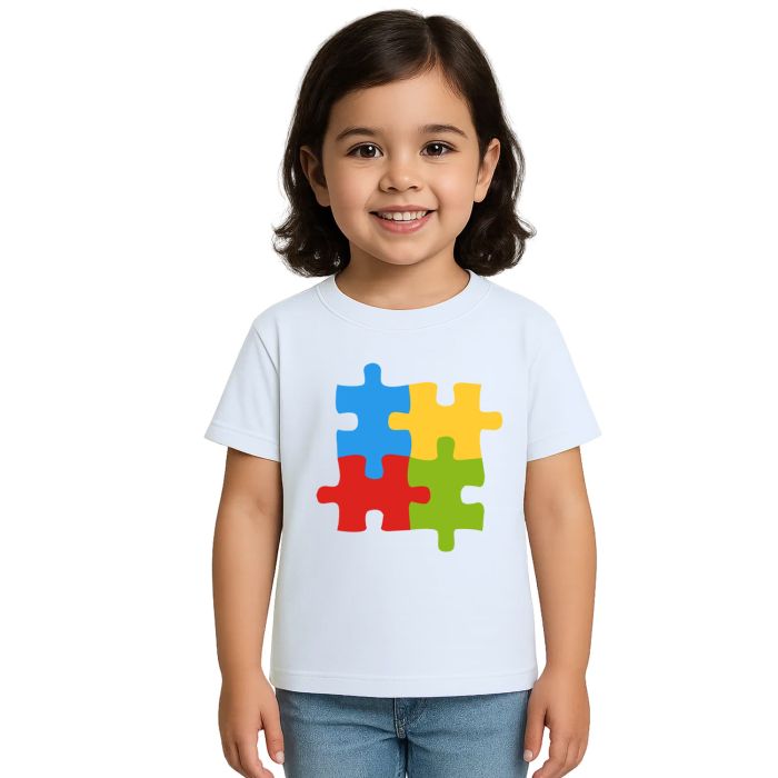 Camiseta Quebra Cabeça Autista Estampa Personalizada