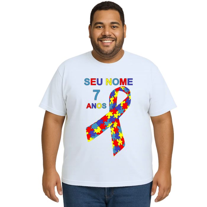 Camiseta Autismo Gravata Autista Estampa Personalizada