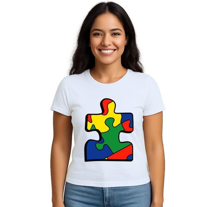 Camiseta Peça Quebra Cabeça Autismo Autista Personalizada