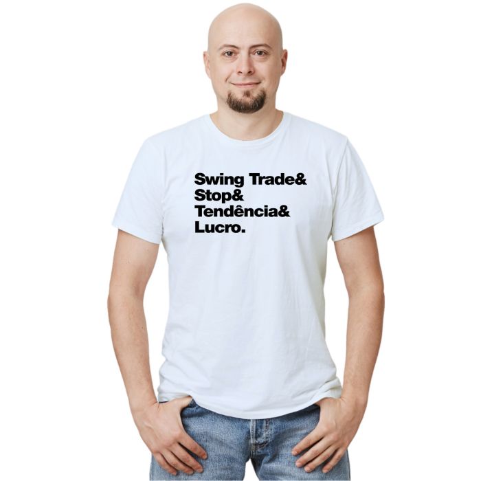 Camiseta Swing Trade Stop Tendência Lucro Personalizada