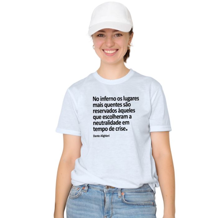 Camiseta Inferno Em Tempo De Crise Estampa Personalizada