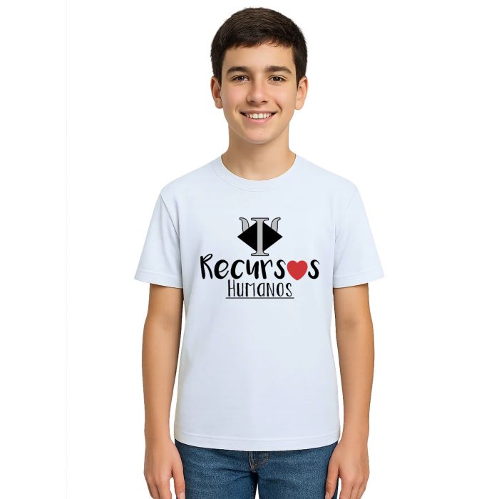 Camiseta Recursos Humanos Coração Personalizada