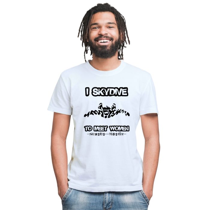 Camiseta I Skydive To Meet Women Estampa Personalizada