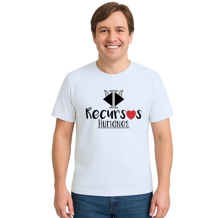 Camiseta Recursos Humanos Coração Personalizada