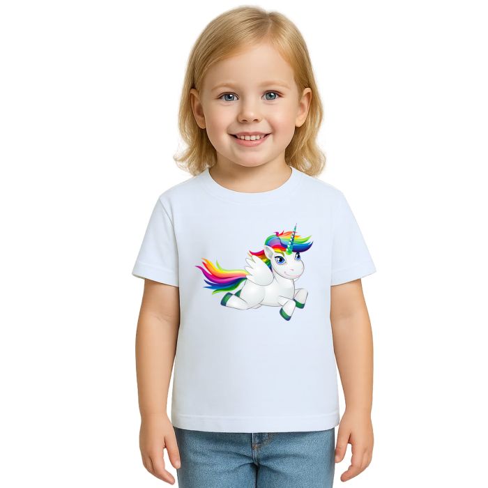 Camiseta Unicórnio Flying Licorne Estampa Personalizada