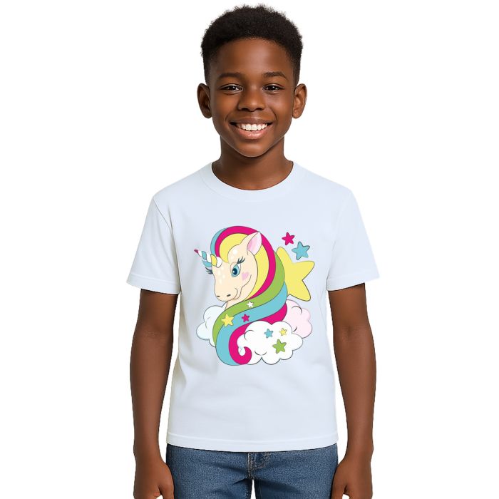 Camiseta Unicórnio Licorne Fantasia Estampa Personalizada