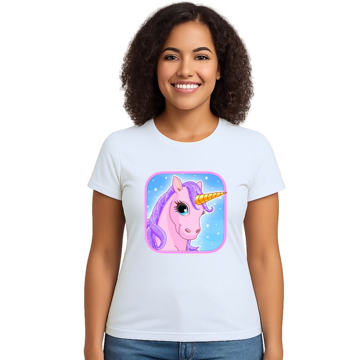 Camiseta Unicórnio Pose Licórnio Estampa Personalizada