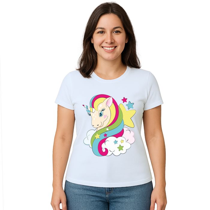 Camiseta Unicórnio Licorne Fantasia Estampa Personalizada