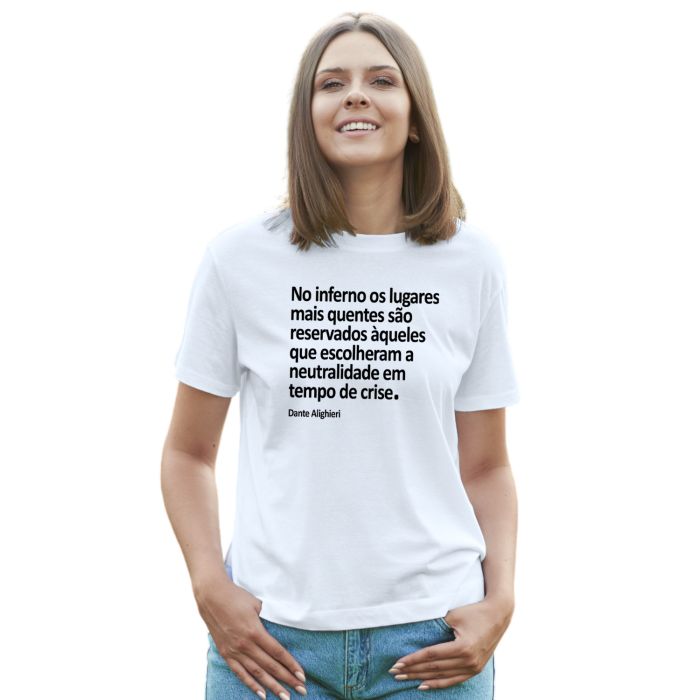 Camiseta Inferno Em Tempo De Crise Estampa Personalizada